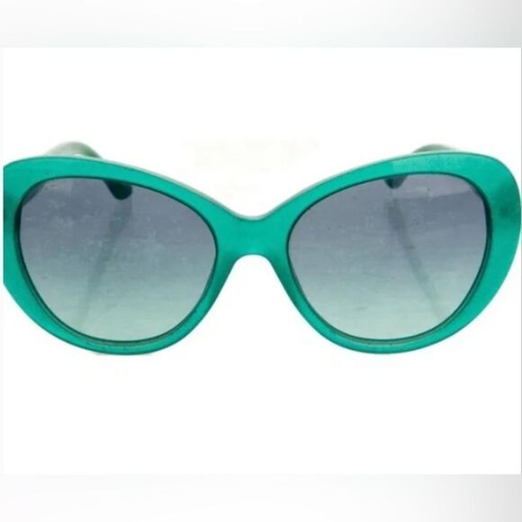 *Versace* Rare! HTF *AQUA* Opalescent Aqua Cateye Sunnies main image 7